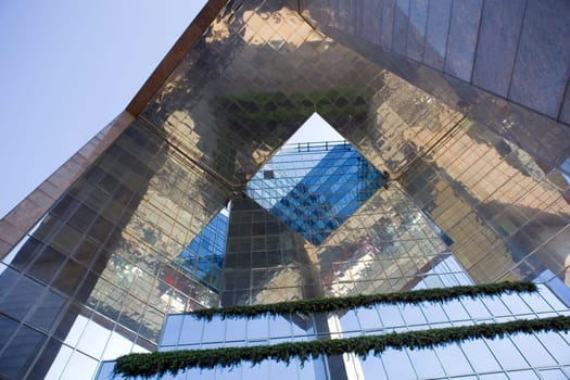 modern tall office building detail in london