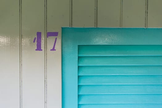 Close-up of a detail of the cabin number 17