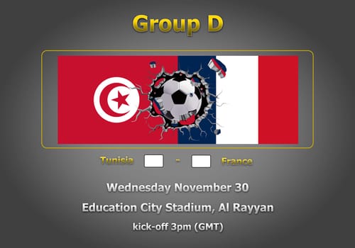 Concept 3d illustration group stage of World Cup Qatar 2022 championship.