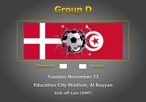 Concept 3d illustration group stage of World Cup Qatar 2022 championship.