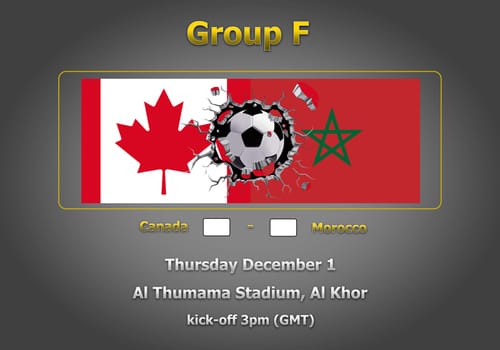 Concept 3d illustration group stage of World Cup Qatar 2022 championship.