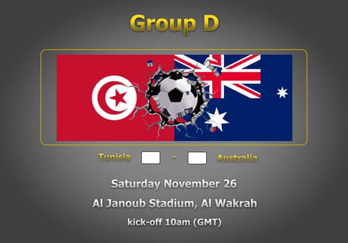 Concept 3d illustration group stage of World Cup Qatar 2022 championship.