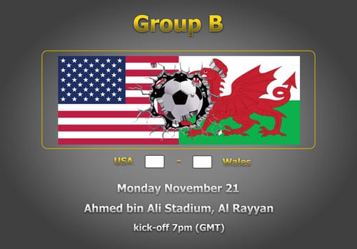 Concept 3d illustration group stage of World Cup Qatar 2022 championship.