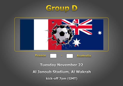 Concept 3d illustration group stage of World Cup Qatar 2022 championship.