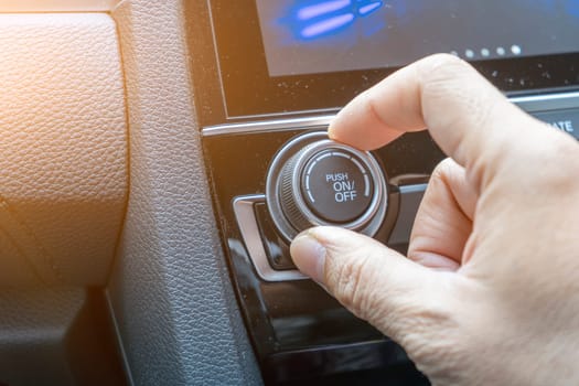 Adjust button the air conditioning in car