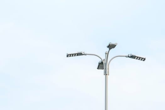 Light Post With Blue Sky Background and multi light