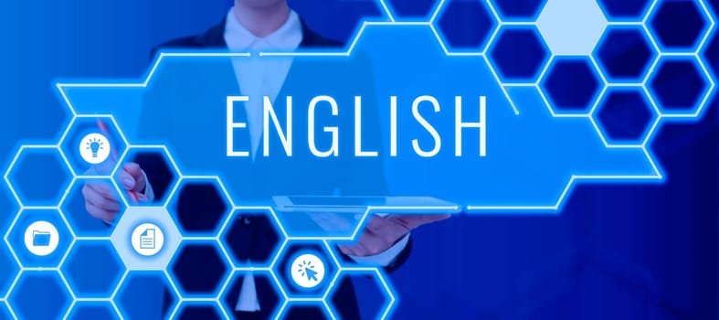 Inspiration showing sign English, Business concept possible communication between countries the only common language