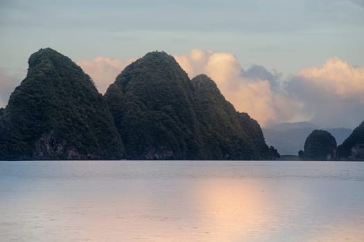 Panoramic view of Pang Nga Bay, Thailand, Asia