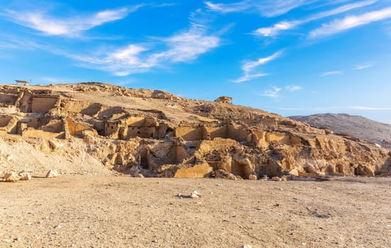 Ancient tombs in the Valley of Nobles of Luxor, Egypt.