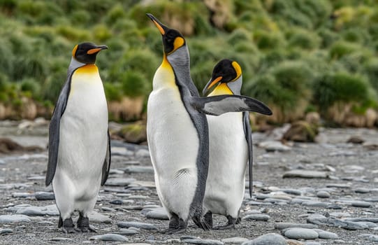 King Penguin - (APTENODYTES PATAGONICUS) Gold Harbour Colony - scenic bay on South Georgia