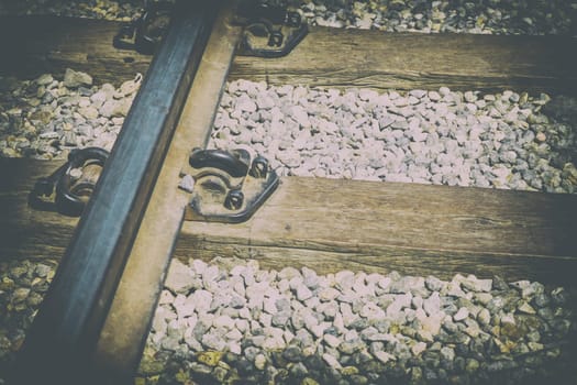 Part of railroad old and rust for background