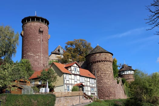 historische Trendelburg in der gleichnamigen Stadt, Hessen, Deutschland