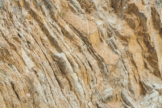 Close-up view of a particular geological stratification