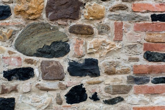 View of a detail of an ancient wall