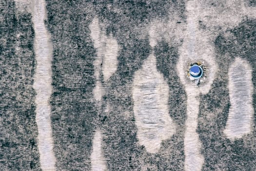 Old cement wall with the old hole