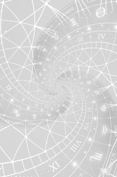 Astrology and alchemy sign background illustration - white