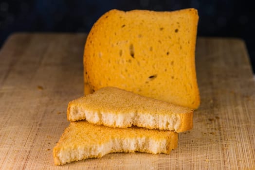 fresh Zwieback in a closeup