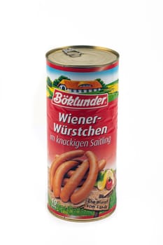 WETZLAR, GERMANY - 2022-10-31: Böklunder Sausages was founded in 1934 and is named after the town of Böklund in Schleswig-Holstein - GERMANY