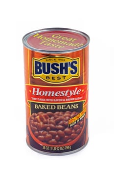 WETZLAR, GERMANY - 2022-10-31: Image of Bush's baked beans. Bush's Brothers and Company was founded in 1908 and produces 80 percent of the baked beans consumed in the United States.