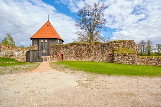 Livonian Order castle (Schloss Marienburg) ruins in Aluksne
