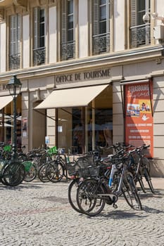 Tourist information and bike rental in the historic center of Strasbourg in France