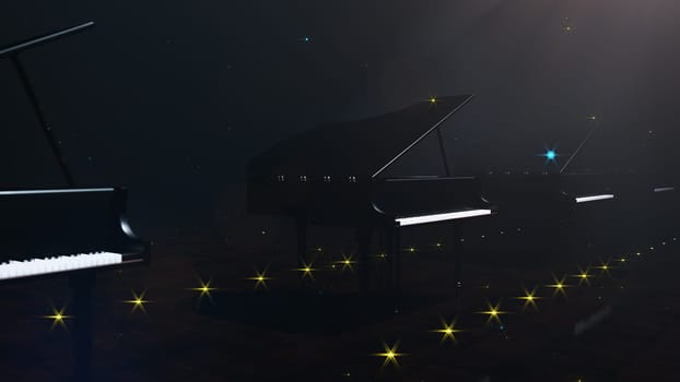 3D illustration Background for advertising and wallpaper in music   and sound scene. 3D rendering in decorative concept.