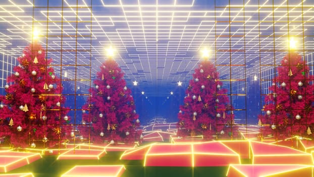 3D illustration Background for advertising and wallpaper in festival  and Christmas scene. 3D rendering in decorative concept.