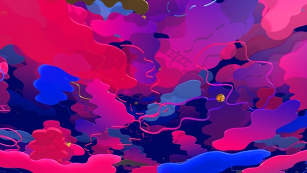 3D illustration Background for advertising and wallpaper in flat art style and abstract scene. 3D rendering in decorative concept.