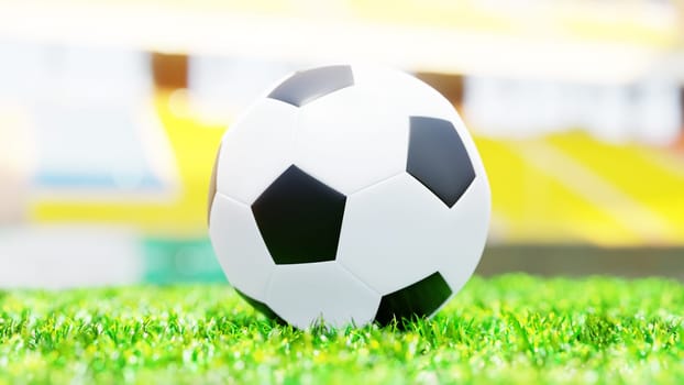 3D Photo render Background for advertising and wallpaper in sports and football scene. 3D rendering in decorative concept.