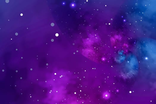 Starry background with blue and violet nebula. Concept for space, astronomy, galaxy, universe