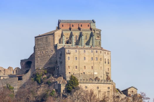 St Michael Abbey - Sacra di San Michele - Italy. Monastic mediaeval building.