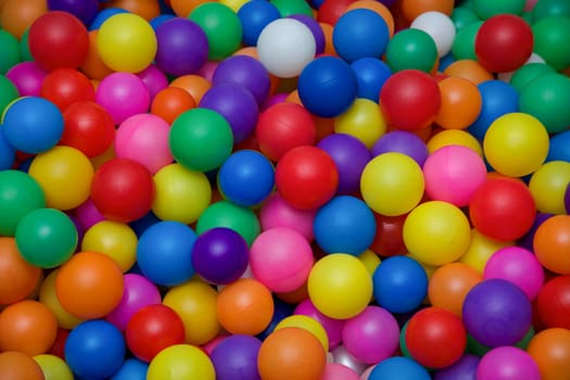 ball pit dry pool kid amusement center kindergarten childhood multicolored playroom children background