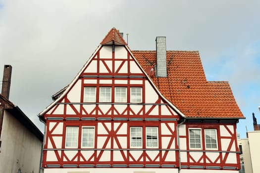 Fachwerkhäuser in der historischen Altstadt, Hessen, Deutschland, Dornroeschenstadt Hofgeismar