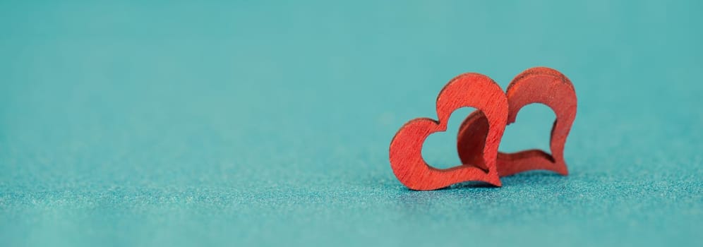 Red hearts with bokeh background, valentine greeting card, mothers day and birthday wishes, love symbol