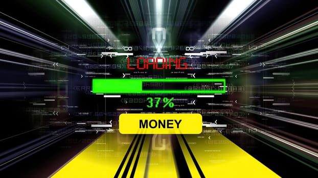 Money loading  progress bar on the screen,Money loading  progress bar on the screen