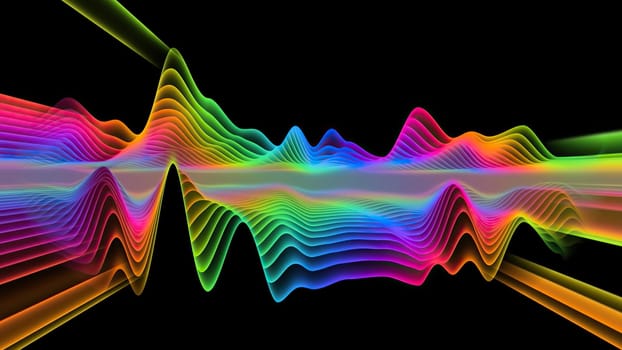 Wave line flowing rainbow color,Wave line flowing rainbow color