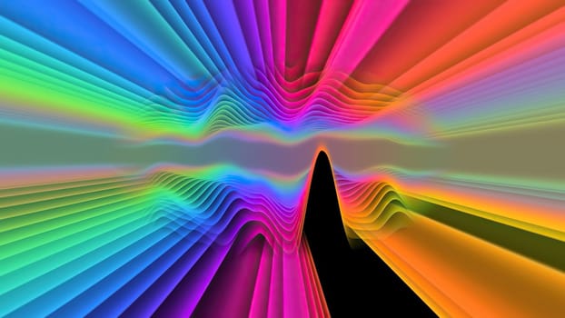 Wave line flowing rainbow color,Wave line flowing rainbow color