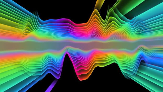 Wave line flowing rainbow color,Wave line flowing rainbow color