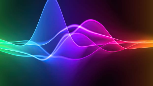 Wave line flowing rainbow color,Wave line flowing rainbow color