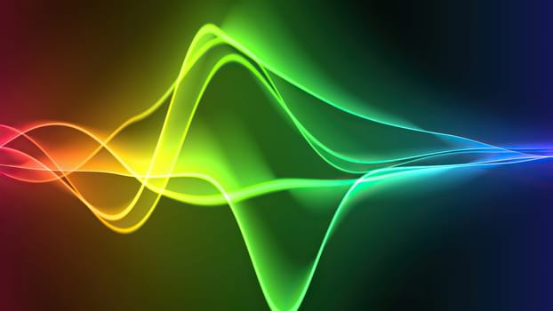 Wave line flowing rainbow color,Wave line flowing rainbow color