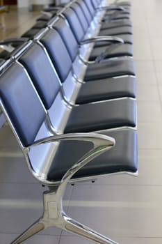 A photo of airport lounge row seating