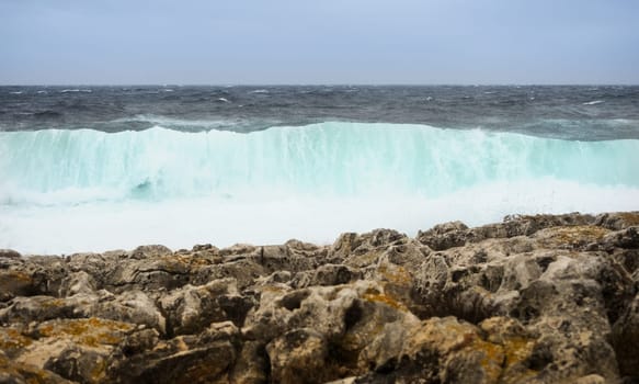 Sea surf on the coast of Istria
