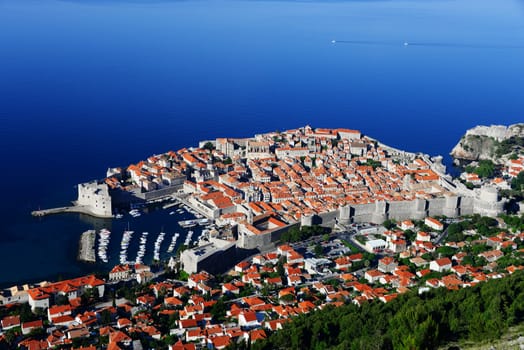 Aerial view of Dubrovnik, Croatia.