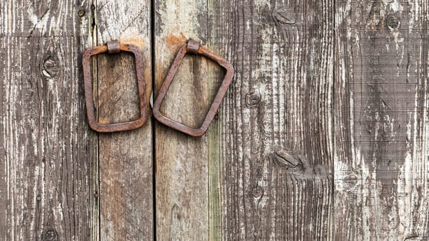 the part of wooden door with metal handle for adv or others purpose use