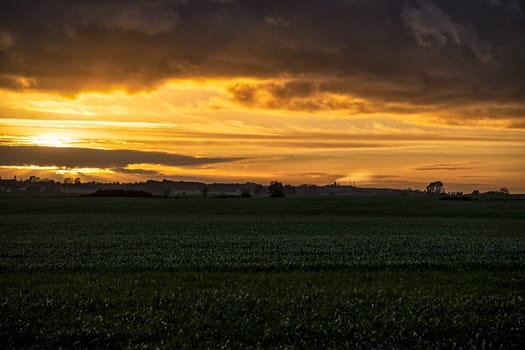 Sunset near Kuehlungsborn, Mecklenburg-West Pomerania, Germany