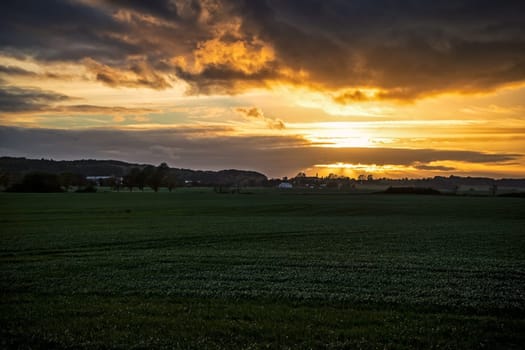 Sunset near Kuehlungsborn, Mecklenburg-West Pomerania, Germany