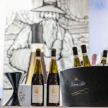 Cracow, Poland - November 17, 2022: International Wine Trade Fair ENOEXPO in Cracow. Producers of wine from all around the world meet the importers distributors and representatives.