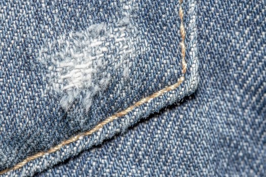 Jeans texture background and seam for text area