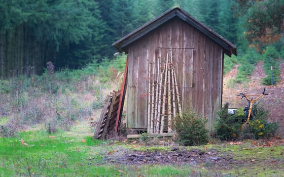 hut in the mountains