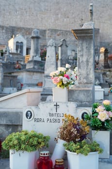 Cemetery in old town of sibenik